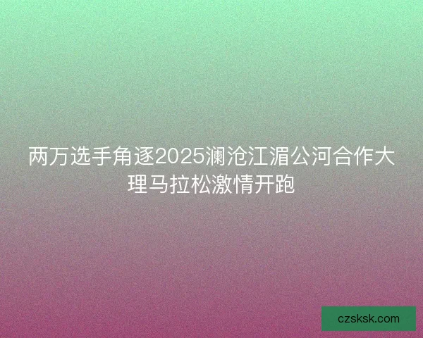 两万选手角逐2025澜沧江湄公河合作大理马拉松激情开跑